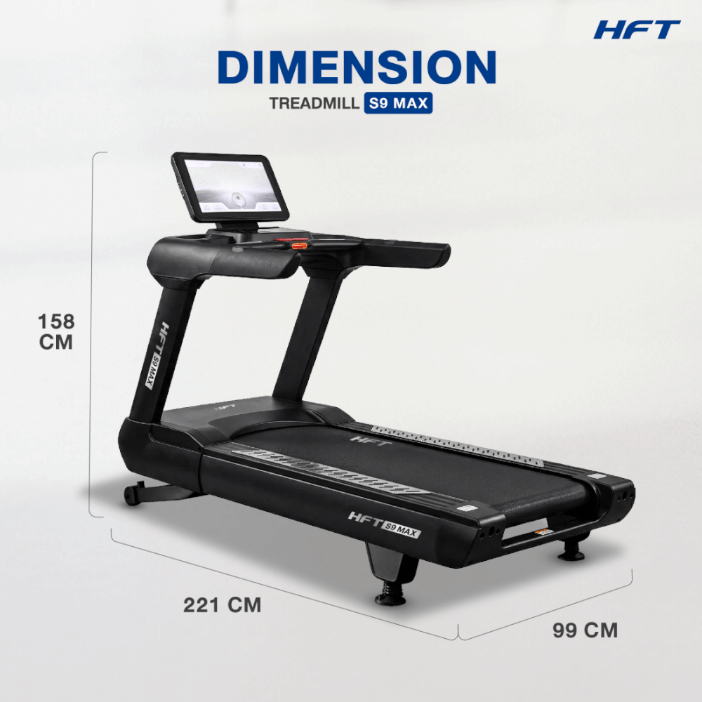 ลู่วิ่งไฟฟ้าปรับชัน HOMEFITTOOLS โหมด VIRTUAL REALITY มอเตอร์ DC 7.0 HP รุ่น S9 MAX